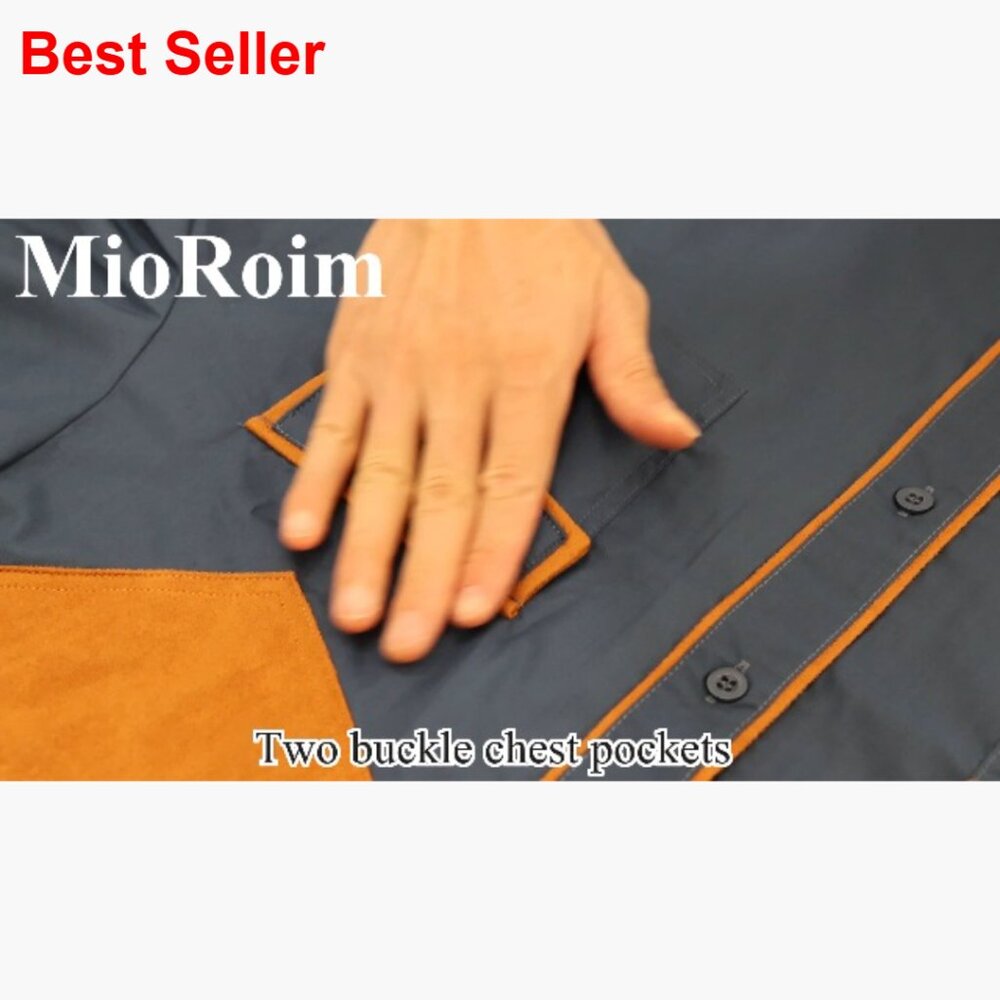 Men's Cowboy Shirt Long Sleeve Button Down Western Vintage Denim - Picture 6 of 7